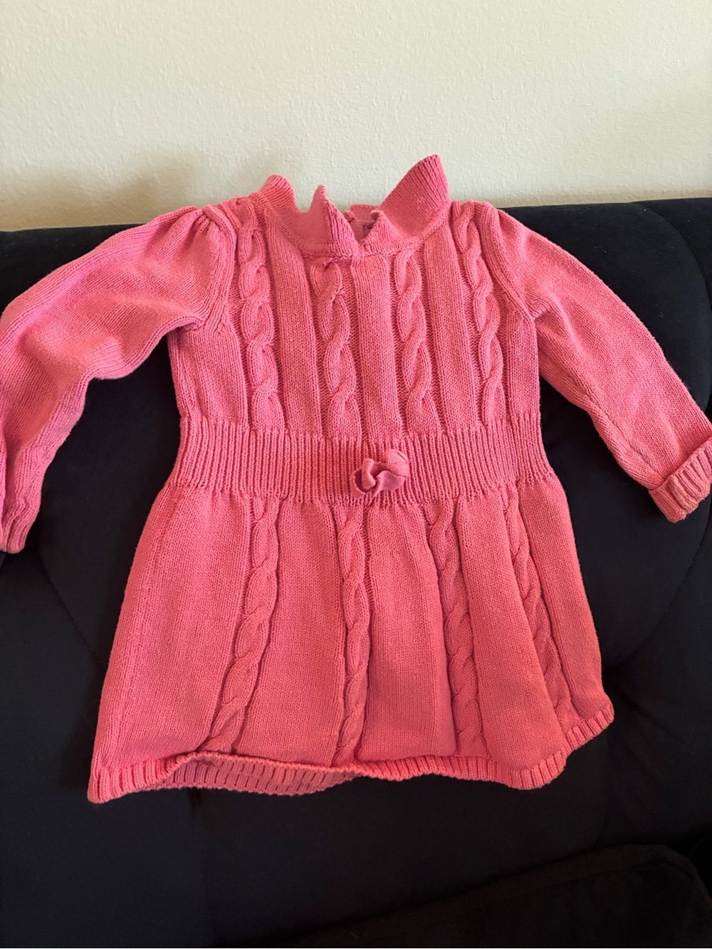 Gymboree Cable Knit Dress Sweater - Coral Pink